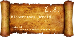 Bienenstock Arnold névjegykártya